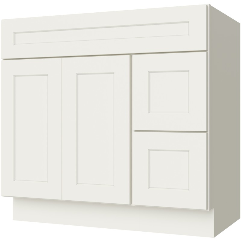 FA3621DL vanity in Cream White Shaker