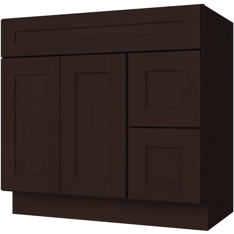FA3621DL vanity in Ebony Shaker