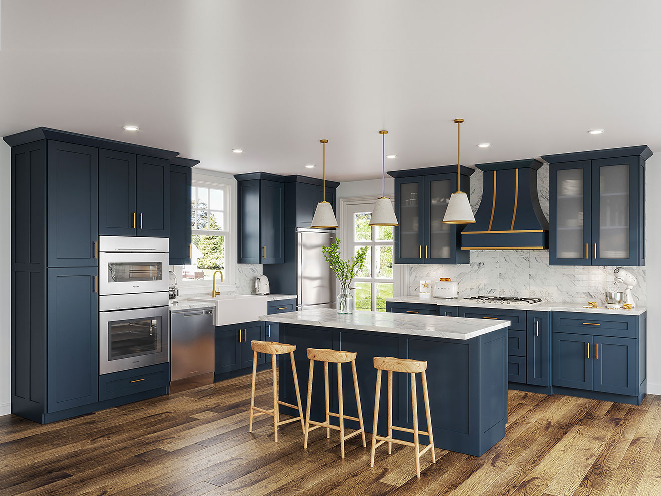 Aria Blue cabinetry