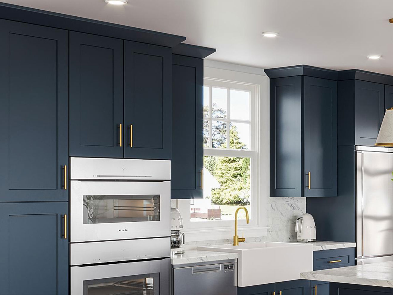 Aria Blue cabinetry