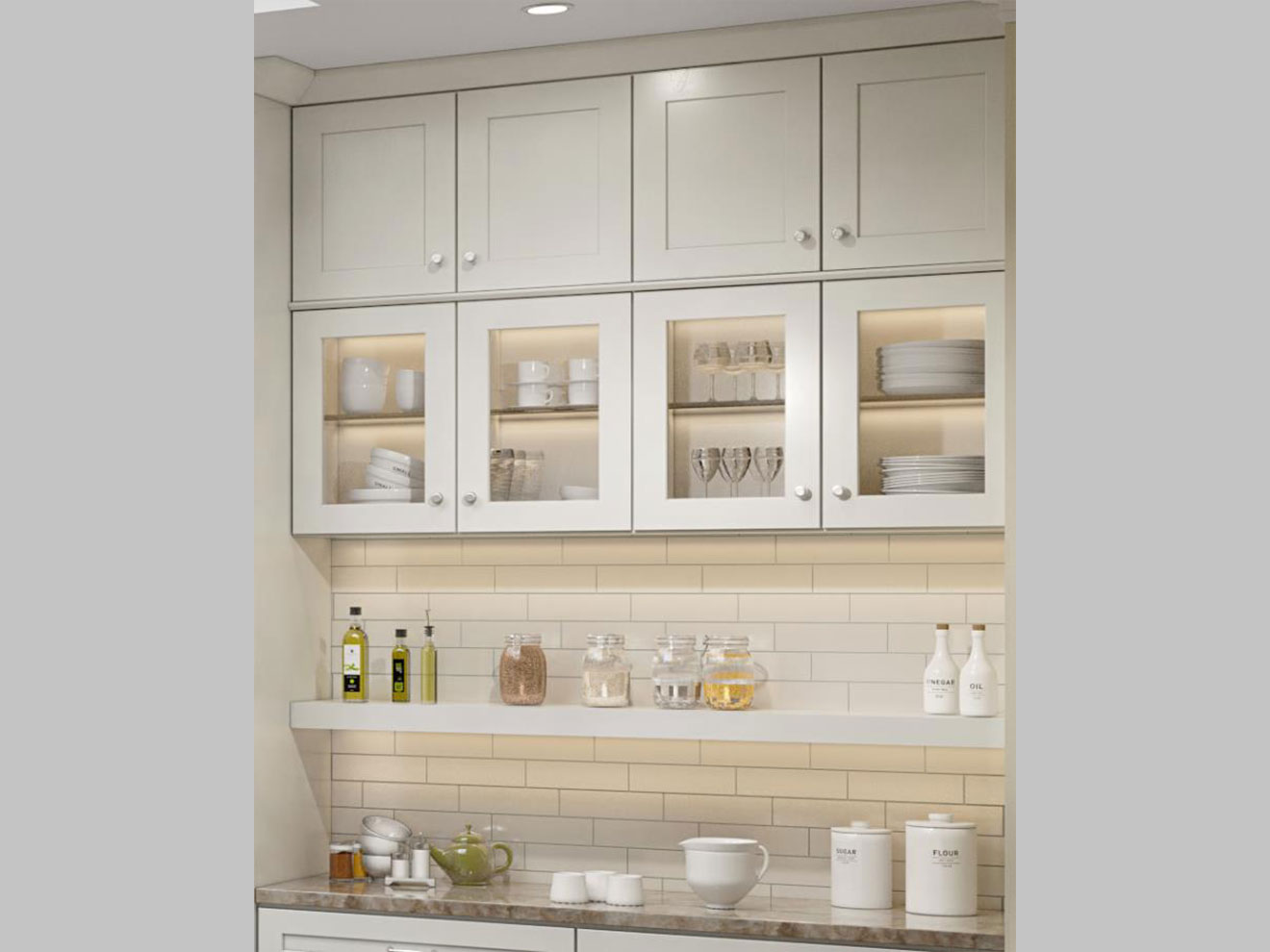 Dove White Shaker cabinetry