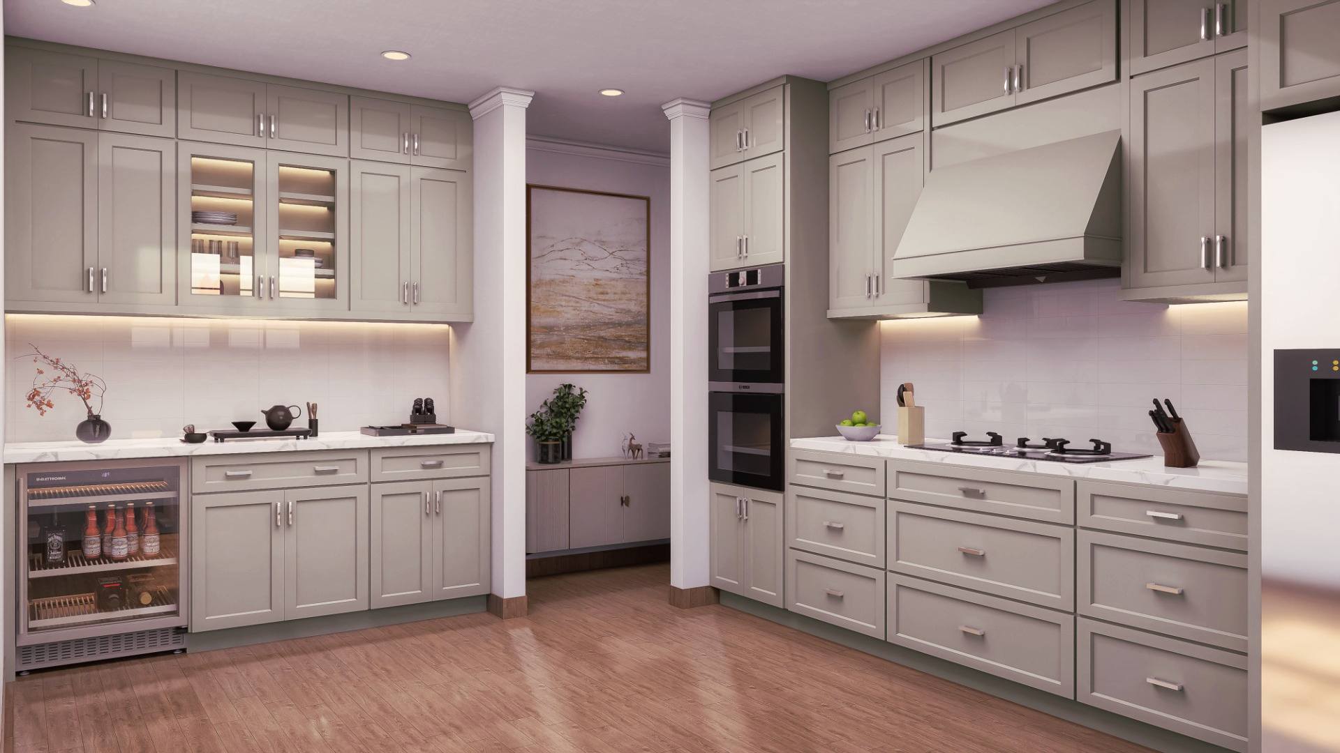 Sandy Mirage Shaker cabinetry