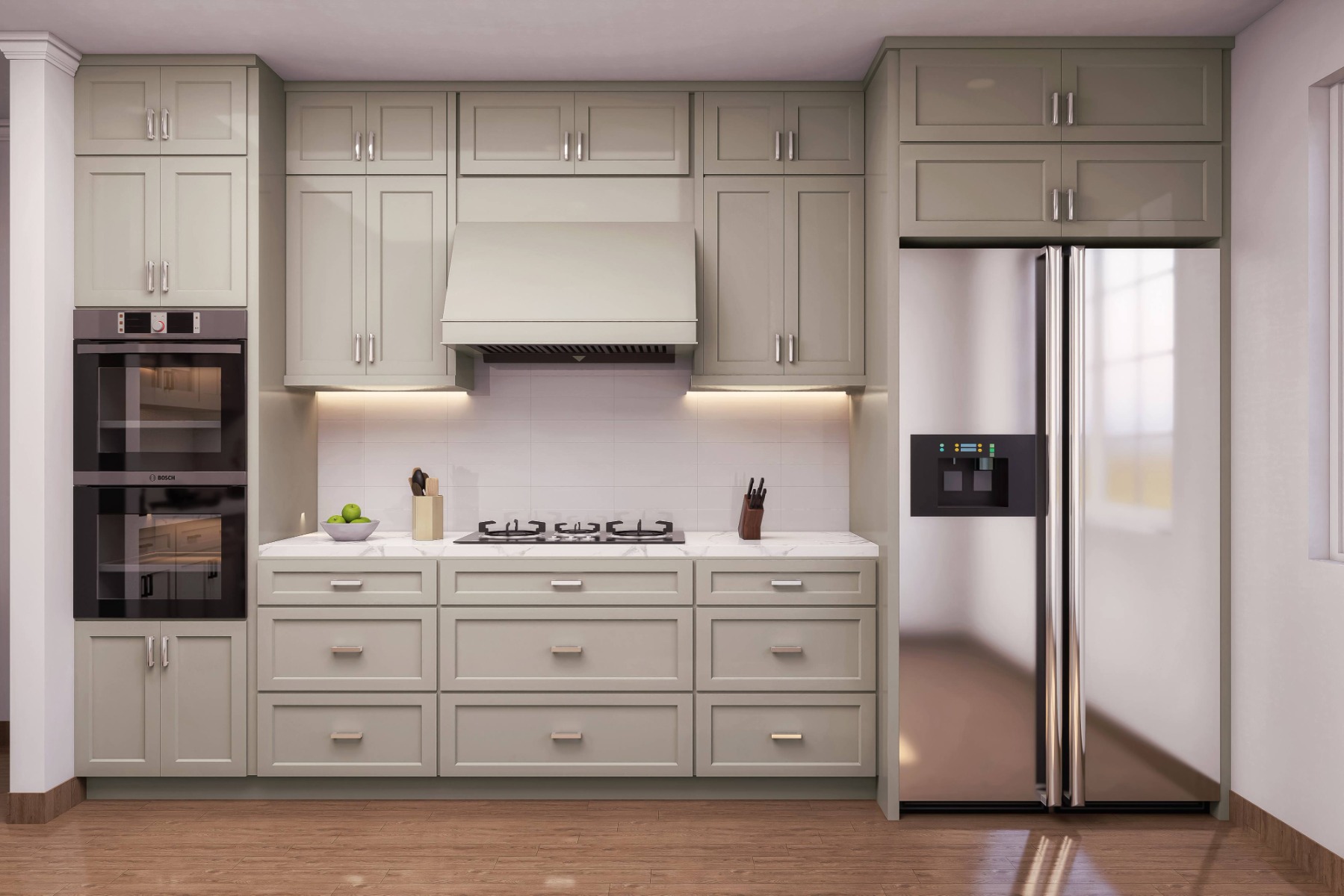 Sandy Mirage Shaker kitchen, view 3
